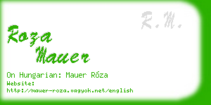 roza mauer business card